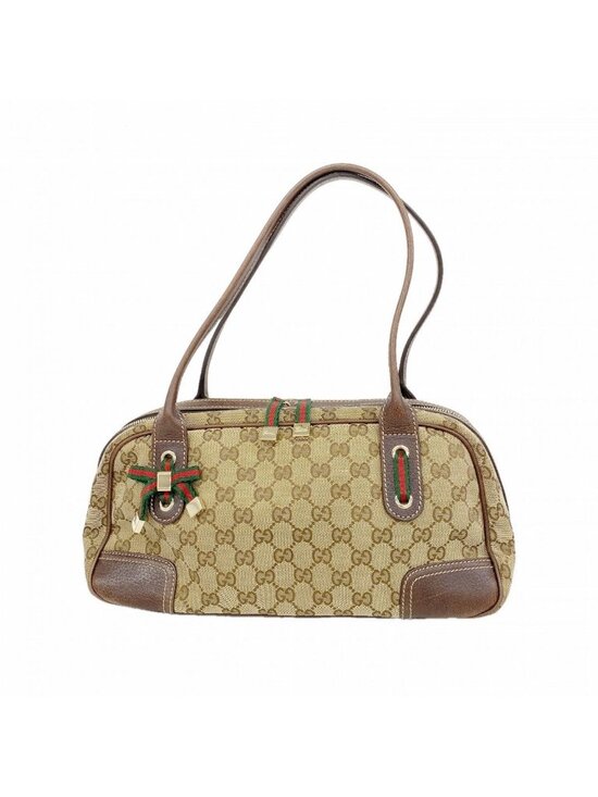 Gucci Handbags - ★SOLD★ Gucci Shoulder Bag GG Canvas Sherry Line Beige Brown Gold